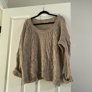 REALLY CUTE oversized tan sweater!